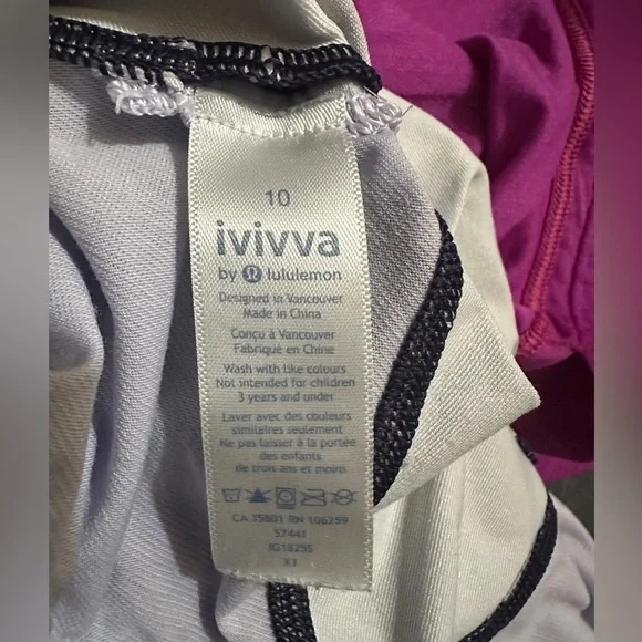 Ivivva By Lululemon Twist And Flow Layered Tank With Built In Bra Girls Size 10 - Picture 6 of 6